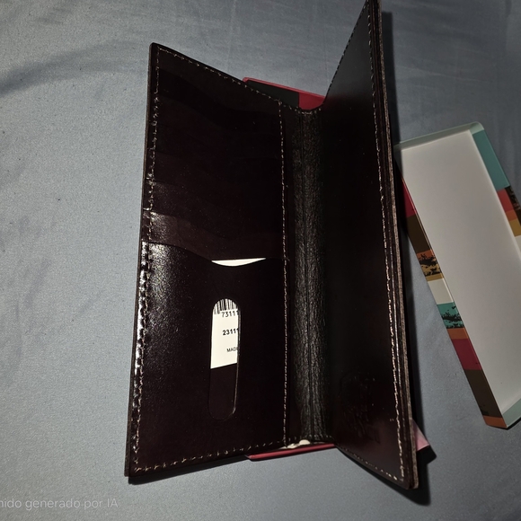 Brown and Tan Leather Key & Card Holder - Picture 7 of 7